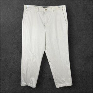 Dockers Pants Mens 34x30 Khaki Chinos Wide Leg Straight Work 100% Cotton Casual